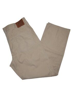 Indigo Palms Sateen Twill Jean Pants Mens Size 38x32 Beige/Tan Tommy Bahama